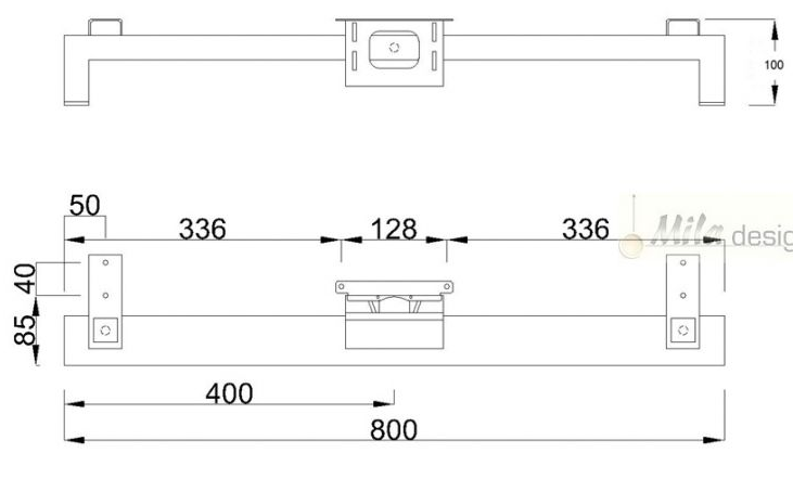 Technický obrázek Stolní podpěra Quark Q7608-K