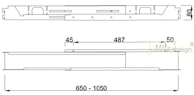 Technický obrázek Kabelový kanál s regulací ST951 08-12