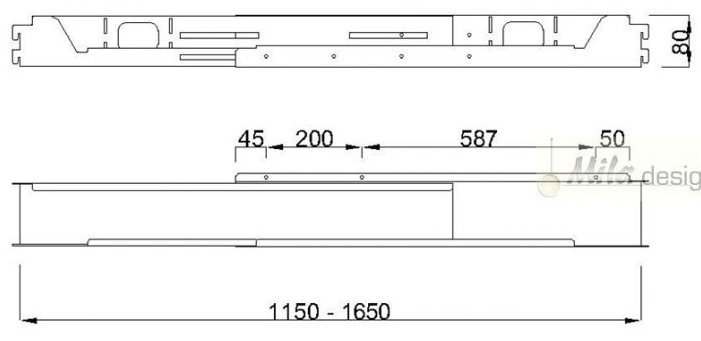 Technický obrázek Kabelový kanál s regulací ST952 13-18
