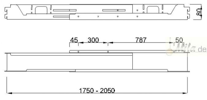 Technický obrázek Kabelový kanál s regulací ST954 19-22
