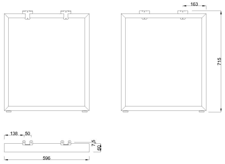 Technický obrázek Stolní podnož MOBI-Q 7906