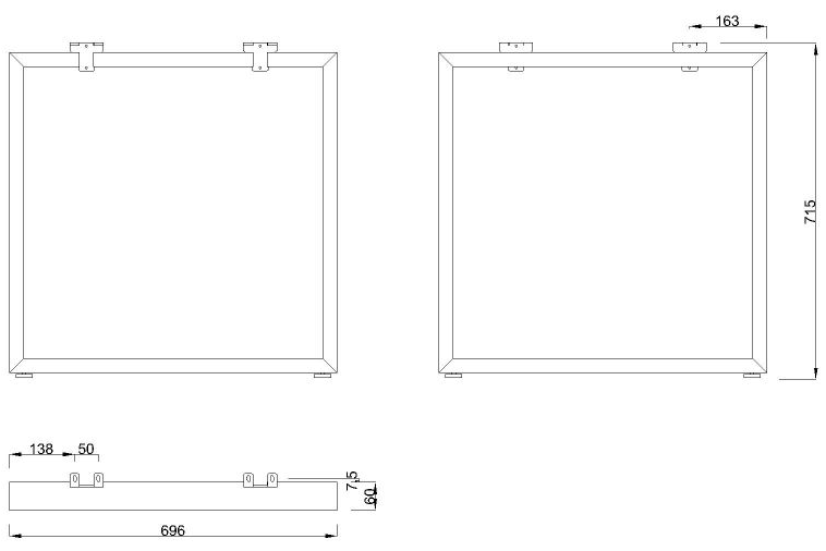 Technický obrázek Stolní podnož MOBI-Q 7907