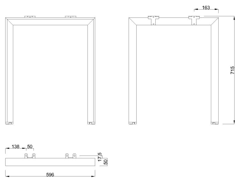 Technický obrázek Stolní podnož MOBI-Q 5506