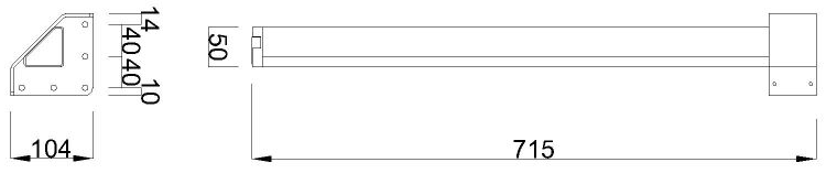 Technický obrázek Rohová noha MOBI-Q 5501-N