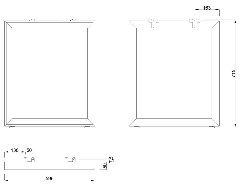 Technický obrázek Stolní podnož MOBI-Q 5506-Z