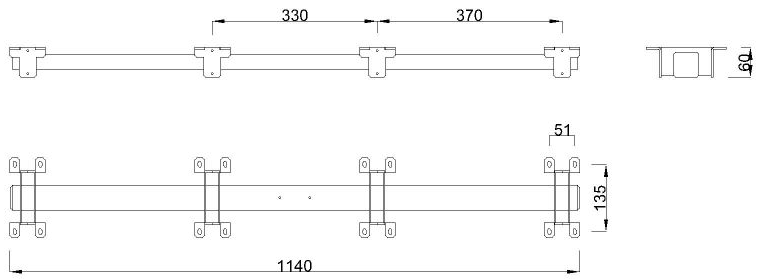 Technický obrázek Středový příčník MQ957/14