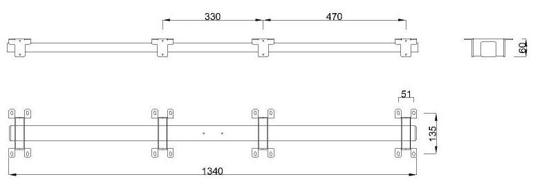 Technický obrázek Středový příčník MQ957/16