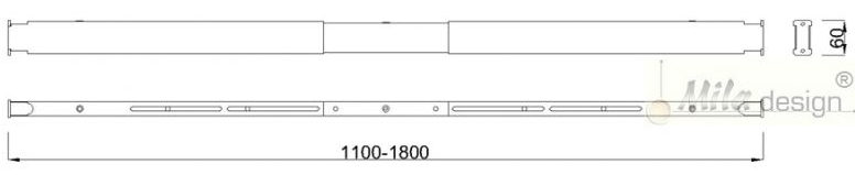 Technický obrázek Spojovací tyč s regulací MBR12-18