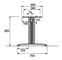 Technický obrázek Change Basic - Základní noha T