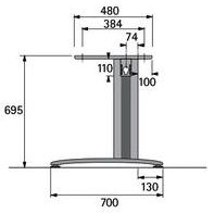 Technický obrázek Change Basic - Základní noha C