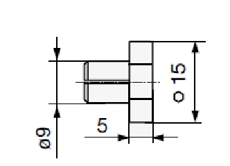 Technický nákres Fischer hmoždinka pro upevnění fasadních obkladů P9K