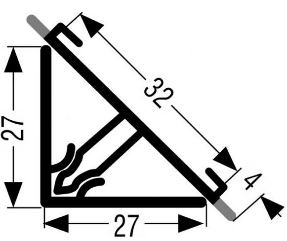 Technický obrázek Těsnicí profil L32