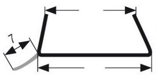 Technický obrázek soklové těsnění 18mm