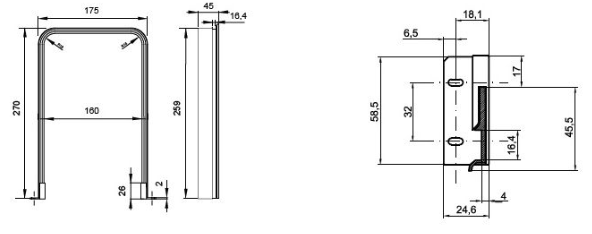 Technický obrázek Lem pro výřez pod umyvadlovou zásuvku
