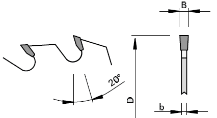 Technický nákres pilový kotouč pro univerzální řezání LEUCO 101310 Topline