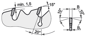 Technický nákres pilový kotouč pro univerzální řezání PILANA 5383 - 35 LWZ