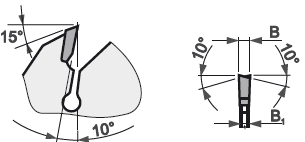 Technický nákres pilový kotouč pro formatovací řezání PILANA 5398 - 13WZ L