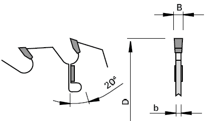 Technický nákres pilový kotouč pro podélné řezání LEUCO 101315 WS Topline
