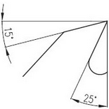 Technický nákres pilový kotouč pro řezání kulatiny