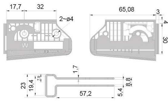 Technický obrázek Rektifikační kování ZM-276