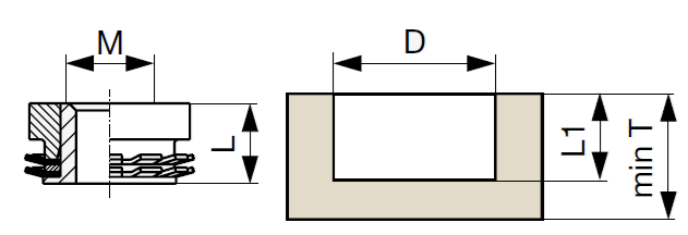 Technický nákres Keep-nuts IM2S