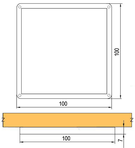 Technický nákres cirat bodové světlo- teplá bílá