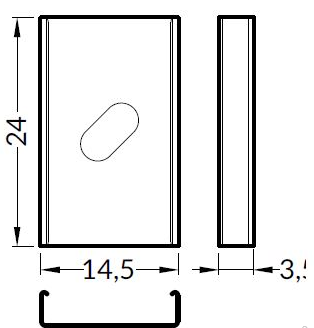 Technický nákres držák pro LED lištu Surface