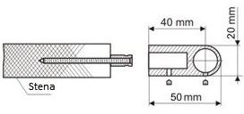 Technický nákres úchyt jednoduchý