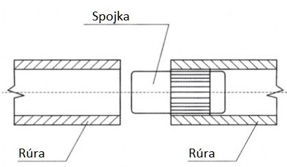 Technický nákres spojovací článek